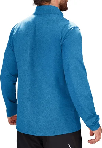 Vista 105 de MAGCOMSEN Sudadera de golf de manga larga con forro polar para hombre, con cremallera de 1/4, térmica, para correr