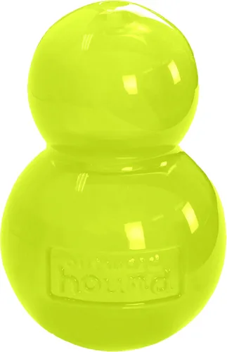 Vista 9 de Outward Hound Juguete para Perros Rellenable Double-Tuff, Mediano 4 Pulgadas Verde - Pelota Masticable Dispensadora de Golosinas para Perros