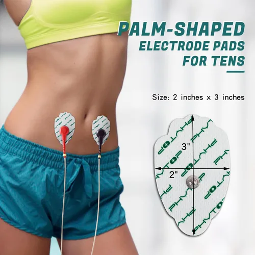 Vista 2 de TENS Pads EMS Unidad Electrodo a presión 20 Pcs con Super Gel