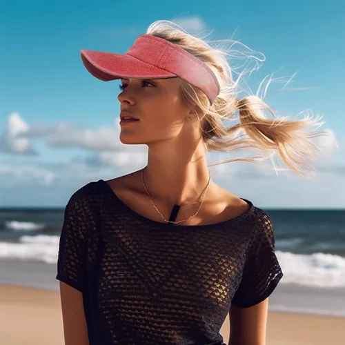 Vista 5 de Washed Distressed Sun Visors for Women Men, Plain Sports Sun Hat Outdoor Beach Cap Sun Protection