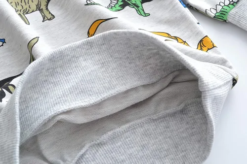Vista 6 de Popshion - Sudaderas de dinosaurios para niños, pulóveres deportivos de caricaturas de manga larga, tallas 1-7T