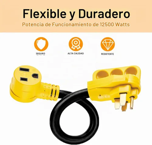 Vista 7 de Cable adaptador de soldador de 50 amperios NEMA 14-50P a 6-50R