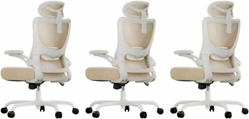 Vista 29 de Marsail - Silla ergonómica de oficina - Silla de escritorio con respaldo alto de malla y soporte lumbar ajustable, silla giratoria con ruedas