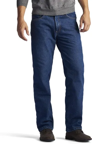 Vista 3 de Lee Men's Fleece and Flannel Lined Relaxed-Fit Straight-Leg Jeans