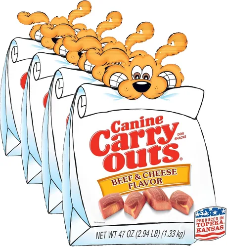 Vista 25 de Canine Carry Outs Golosinas para perros, sabor a tocino, 22.5 onzas (paquete de 4), hechas con tocino real