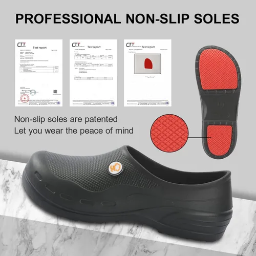 Vista 3 de Zapatos de chef unisex resistentes al aceite al agua zapatos de trabajo antideslizantes cómodos zapatos de enfermería para chefs enfermeras