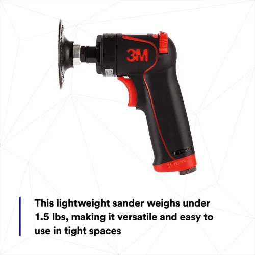 Vista 5 de 3M Lijadora de disco con empuñadura de pistola, 33577, 18,000 RPM, 1.969 in y 2.953 in, 1 por caja, herramienta automotriz para rectificado