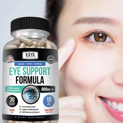 Vista 8 de Kaya Naturals Suplemento de salud ocular, luteína y zeaxantina, salud de la visión, apoyo a la fatiga ocular 800 mg Suplemento vitamínico 30 cápsulas