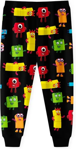 Vista 3 de Didadi Conjunto de camisas largas y pantalones para niños y niñas, dibujos animados para el hogar, uso diario, ropa casual para 2 a 12 años