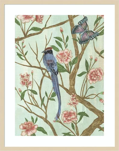Vista 7 de Amanti Art Lienzo decorativo para pared enmarcado de 24 x 20 pulgadas, delicada Chinoiserie I de Melissa Wang, arte de pared de animales, decoración