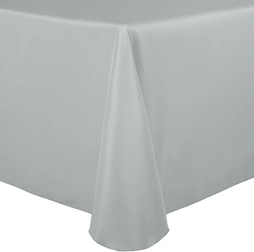 Vista 46 de Ultimate Textile 60 x 102 in Oval Tablecloth Polyester Linen - Machine Washable Stain & Wrinkle Resistant Seamless Design for Dining Events - Aqua