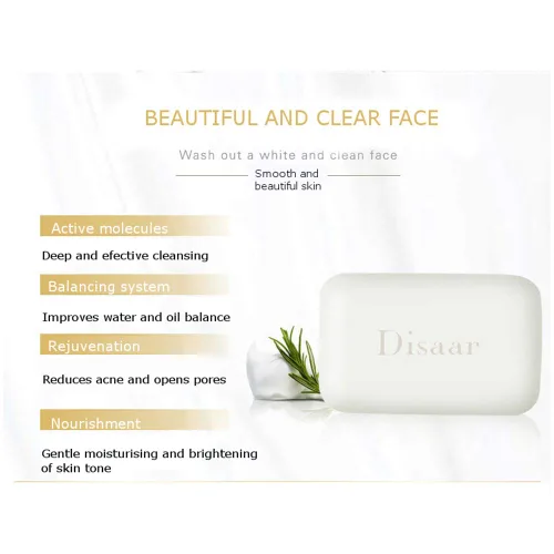 Vista 6 de DISAAR Beauty Jabón natural de la belleza del colágeno de la cara clara de la piel lisa reduce la nutrición de los poros abiertos 3.53 oz