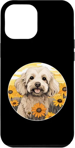 Vista 6 de iPhone 15 Cute Cockapoo in Spring Flower Garden Colorful Puppy Dog Case