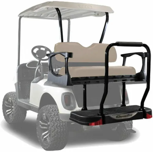 Vista 9 de MadJax Genesis 300 - Kit de asiento trasero de aluminio para modelos EZGO RXV 2008 en adelante, cojines negros de lujo