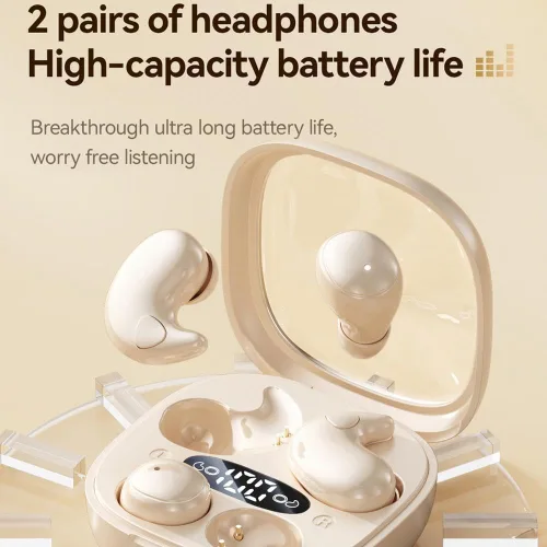 Vista 3 de Paquete de 2 auriculares Bluetooth ultra mini 2026, impermeables, invisibles, inalámbricos, Bluetooth 5.4, 2 pares de mini auriculares