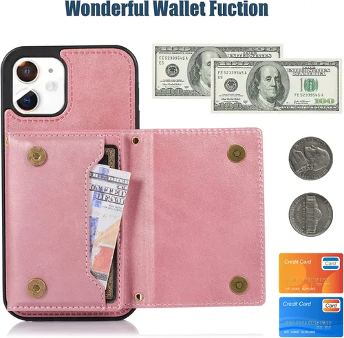 Vista 3 de Asuwish Funda de teléfono para iPhone 11 6.1 con protector de pantalla de vidrio templado y soporte de ranura para tarjetas de cuero brillante