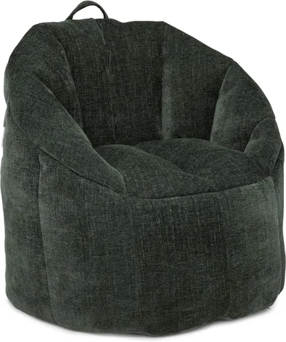 Vista 19 de Big Joe Milano - Silla de Puf con Cuero Montana Negro Vibe