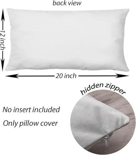 Vista 4 de KEUSPI Decoración Costera de Navidad - Fundas de almohada azules con árbol de Navidad de 12 x 20 pulgadas, fundas de almohada de Navidad