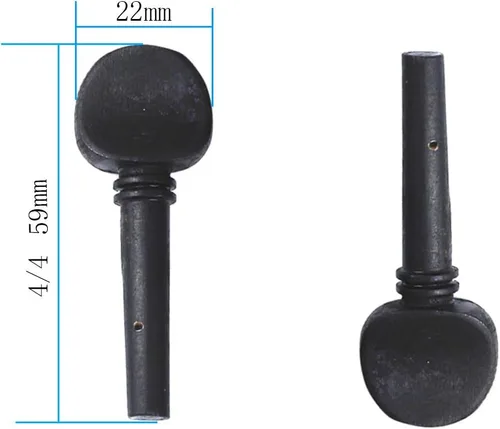 Vista 5 de 8 clavijas de afinación de violín de madera Yootones 4/4 con preperforadas compatibles con juegos de repuesto de violín 4/4 (negro)