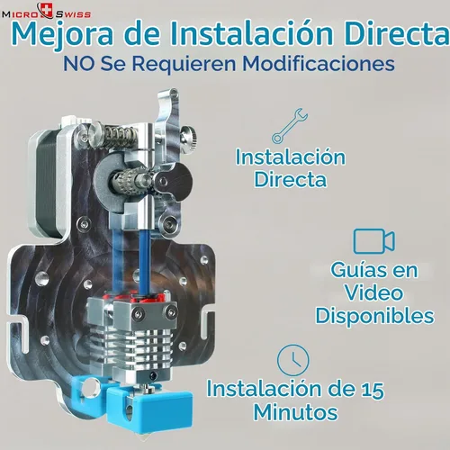 Vista 3 de Kit de mejora de accionamiento directo Micro Swiss para Creality Ender 5 / Ender 5 Pro / Ender 5 Plus - Fabricado en EE. UU