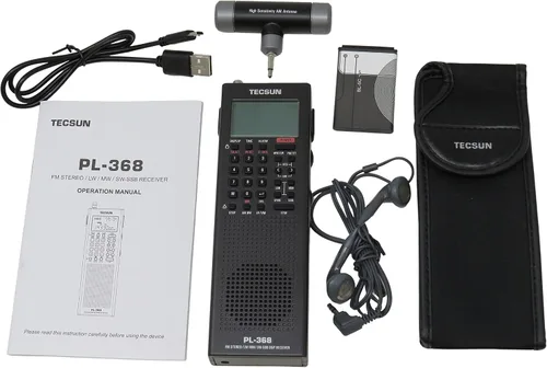 Vista 7 de Tecsun Digital PL368 Radio de banda mundial AM/FM/LW/SW con receptor de banda lateral único (negro)