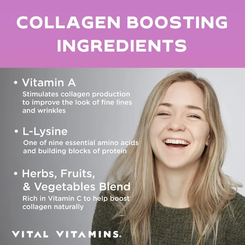 Vista 4 de Vital Vitamins Suplemento de colágeno vegano + NAD+