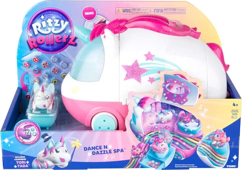 Vista 10 de Ritzy Rollerz Toy Cars with Surprise Charms, Dance n Dazzle Spa Playset with Tori Tada
