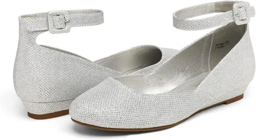 Vista 4 de DREAM PAIRS - Zapatos planos Revona para mujer, con correa para tobillo y plataforma baja