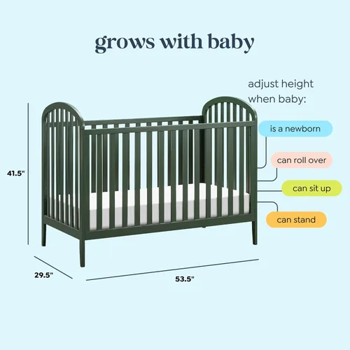Vista 3 de daVinci Beau - Cuna convertible 3 en 1 para bebé que se convierte en cama para niños pequeños, cama de día - Duradera y fácil de ensamblar