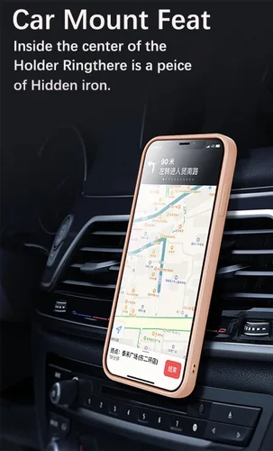 Vista 2 de Funda compatible con Xiaomi Mi 10T Pro con soporte de anillo verde, para Xiaomi Mi 10T Pro, funda de silicona líquida con forro de microfibra suave