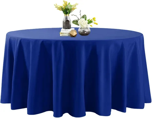 Vista 94 de Mantel de poliéster lavable de 132 pulgadas, resistente a las manchas y a las arrugas, mantel decorativo para mesa de comedor, fiestas de bufé