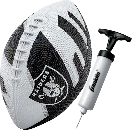 Vista 32 de Franklin Sports NFL Team Footballs - Rubber Youth Mini Balls for All Teams - Kids 8.5" Football + Air Pump Sets - Official NFL Licensed