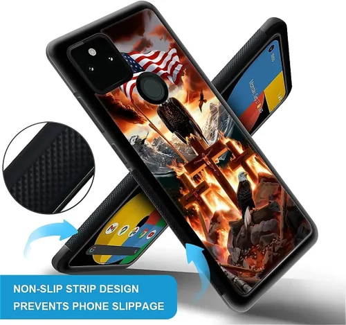 Vista 349 de Compatible con Google Pixel 4A 5G Mobile Case Creative Acrylic Panel trasero Silicona Protección Grip especialmente diseñado para Google Pixel 4A 5G