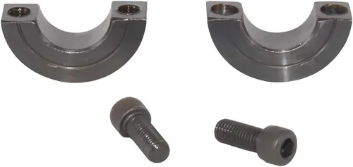 Vista 5 de Collar de eje de sujeción, chapado de óxido negro, acero al carbono de tamaño de orificio de 1 pulgada con revestimiento de óxido negro, 2 piezas