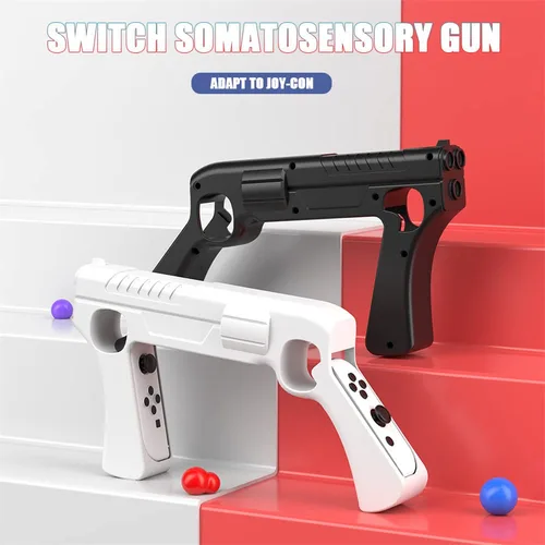 Vista 5 de Compatible For Splatoon3 Gun Shape Handgrip Sense Controller Grip for NS Switch Oled Game Controller Stand Gaming Accessories
