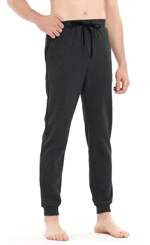Vista 45 de Idtswch 30/32/34/36/38/40. Pantalones deportivos altos para hombre, extra largos, con bolsillos con cremallera