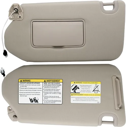 Vista 5 de NHILES Visera Solar Izquierda del Conductor con Lámpara y Espejo para Nissan Pathfinder 2013-2020 2014-2020 Infiniti QX60 y 2013 Infiniti JX35, OEM