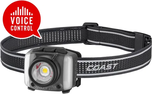 Vista 2 de Coast FL97R Linterna Frontal LED Recargable de 1200 Lúmenes Controlada por Voz con Pure Beam® Spot & Flood, Iluminación ARC, Modos de Color Rojo