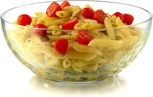 Vista 6 de Red Pomegranate Element - Juego de 2 cuencos de vidrio para sopa/ensalada/postre/aperitivos, 6 pulgadas