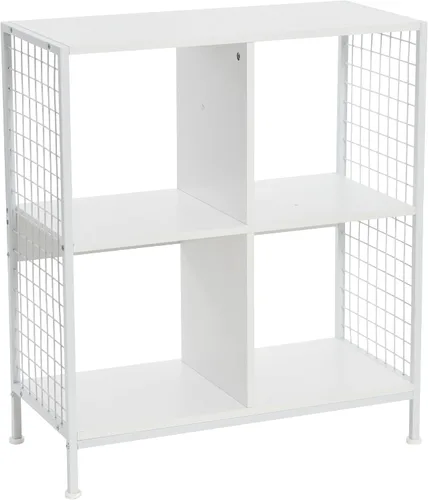 Vista 17 de Household Essentials Estantería de madera y hierro de nogal de mediados de siglo