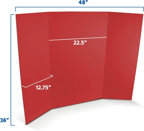 Vista 5 de Flipside Products Tableros de proyectos surtidos de colores primarios de 36 x 48 pulgadas con encabezados, 6 de cada uno de rojo, azul, verde