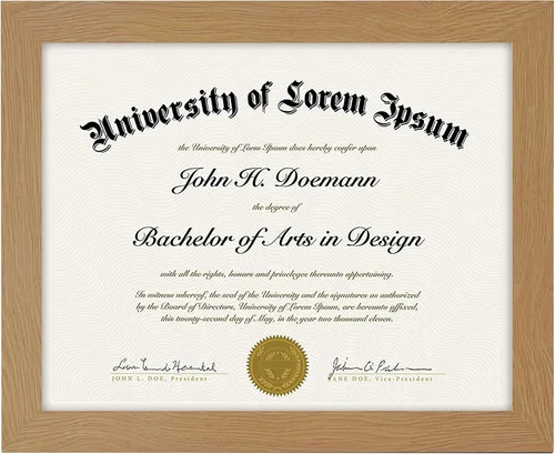 Vista 16 de Americanflat - Marco de diploma de 8.5 x 11 pulgadas con vidrio resistente a las roturas - Marcos de documentos con madera de ingeniería - Colección