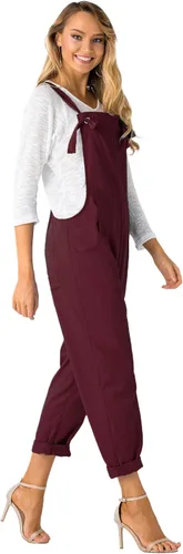 Vista 2 de YOINS - Monos a la moda para mujeres. Mamelucos sueltos de mahón con correas ajustables, cuello cuadrado y pechera para mujer