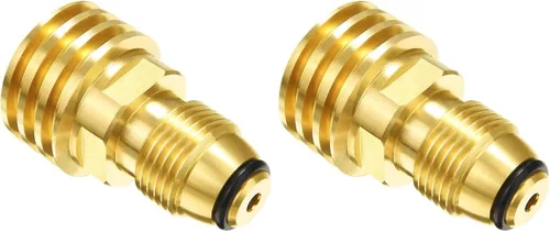 Vista 8 de Adaptadores de Tanque de Propano Joywayus Convierten la Válvula de Servicio POL del Tanque LP a QCC1 de Latón Sólido de Ajuste Universal (Tipo 1)