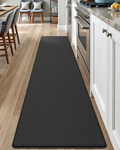 Vista 26 de DEXI Alfombrillas de Cocina Acolchadas Anti Fatiga, 17x59, Alfombra de Pasillo para Estar de Pie Impermeable, Espuma Viscoelástica Cómoda Acolchada
