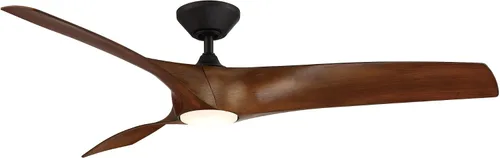 Vista 31 de Zephyr - Ventilador de techo inteligente de 3 aspas para interior y exterior, 52 pulgadas, madera grafito desgastada con kit de luz LED ajustable