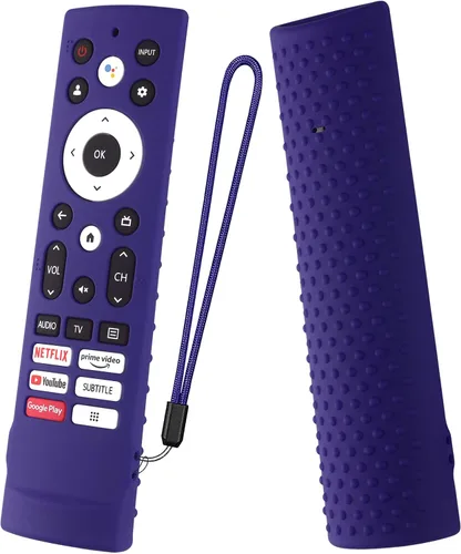 Vista 8 de Funda de silicona para control remoto de voz Hisense ERF3A90 para Hisense U7G U9G U8 Series 4K ULED Remote Funda de silicona (azul)