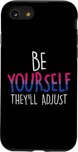 Vista 13 de Funda para iPhone 15 Be Yourself They Will Adjust LGBTQ Bisexual Flag Gay Pride Bi