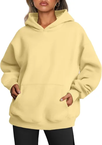 Vista 37 de Trendy Queen - Sudaderas extragrandes con capucha para mujer, suéteres de manga larga, sin botones, de vellón, de otoño, ropa de invierno