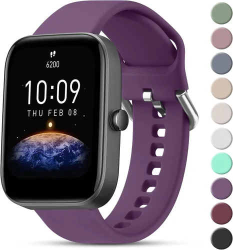 Vista 31 de Vanjua Bandas para Amazfit Active 2 / Bip 3 / 3 Pro Band mujeres hombres, Bip U Pro / Bip / Lite / S / S lite / U, correa de repuesto de silicona